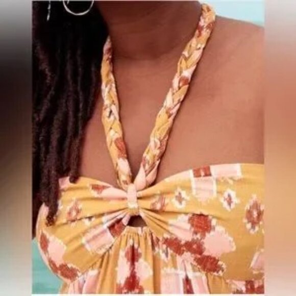 Women's Aerie Halter Strapless Maxi Linen Blend Sundress Boho Beachy Size S - Picture 5 of 13